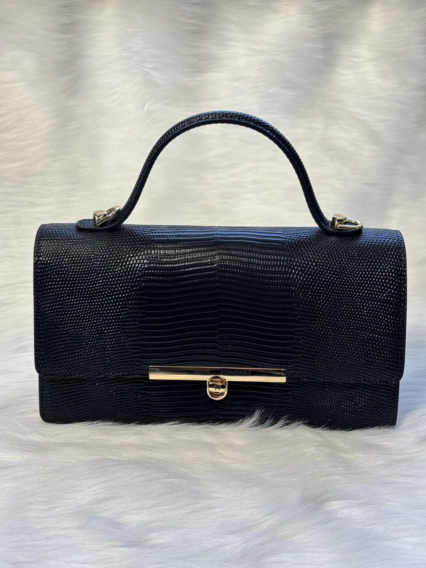 FEMME FORMIDABLE LIZARD PRINT PURSE