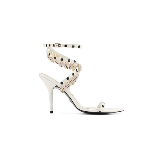 THERESIA COWRIE SHELL SANDALS IN CREAM AND POLKA DOT COLORWAY