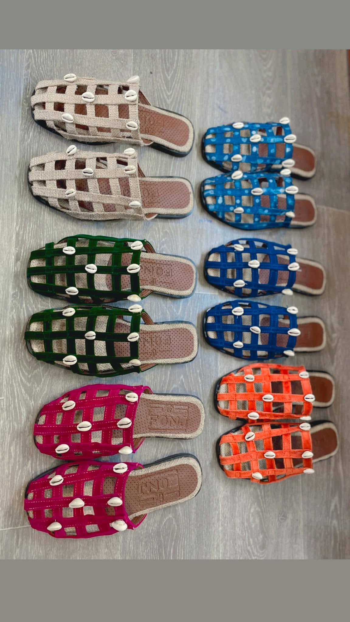 GILLI COWRIE SHELL FLAT MULES